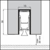 Afbeeldingen van Ellen Automatische valdorpel EM Brush 928mm