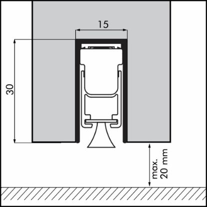 Afbeeldingen van Ellen Automatische valdorpel EM Brush 1128mm