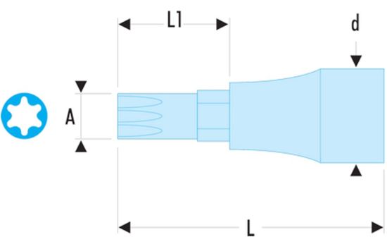 Afbeeldingen van Facom Schroevendraaierdopsleutel 3/8" torx JX t15