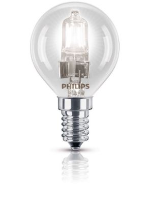 Afbeeldingen van PHILIPS Spaarlamp Halogeen kogellamp warm wit E14 28 Watt