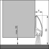 Afbeeldingen van Ellen Dorpelprofiel INOX DE LUXE nl 36 x 9 mm 100 cm borstel