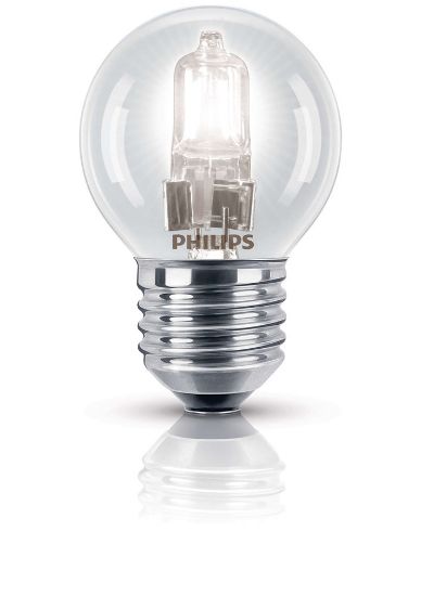 Afbeeldingen van PHILIPS Spaarlamp Halogeen kogellamp warm wit E27 28 Watt